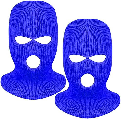 Tmflexe 2 Pieces 3-Hole Ski Mask Winter Balaclava Cap