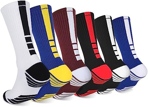 Finerview Elite Basketball Socks for Men 6 Pairs 1