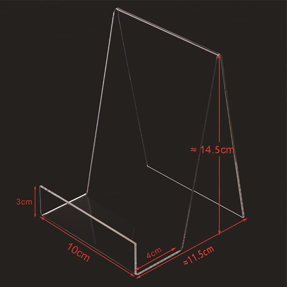 Clear Acrylic Book Stand Display with Ledge Easels 2pcs 1