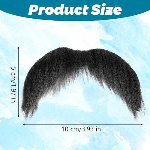 Yolev Fake Mustache Black Beard Adhesive for Adults