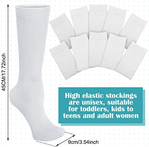 Janmercy 12 Pair Girls Knee High Breathable Socks