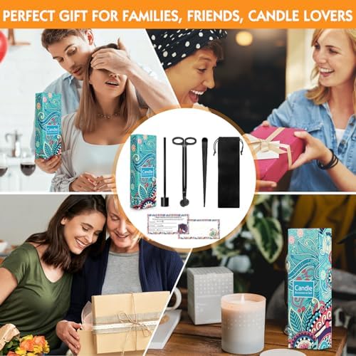 LILANGLI 4 in 1 Candle Accessories Kit - Black