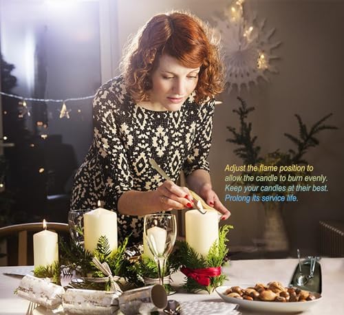 VISIKOM 4 in 1 Candle Wick Trimmer Set with Tray
