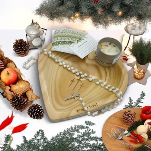 NULAOBA Heart-Shaped Prayer Bowl with Card and Candle