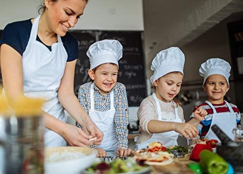 ESHATO Kids Chef Hat Adjustable for 5-12 Years