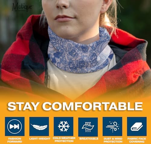 Motique Accessories Seamless Face Mask Neck Gaiter Tube