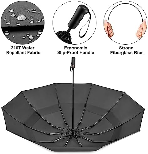 G4Free 54 Inch Windproof Travel Umbrella with Auto Open Close 1