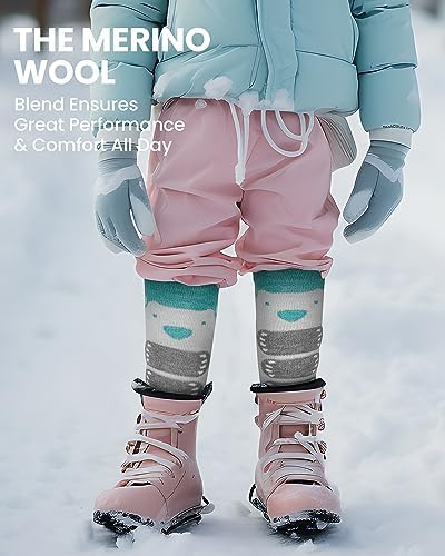 OutdoorMaster Kids Ski Socks 23 Pack Merino Wool 1