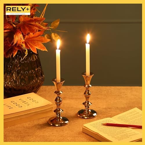 RELY Silver Candle Holder Set of 2