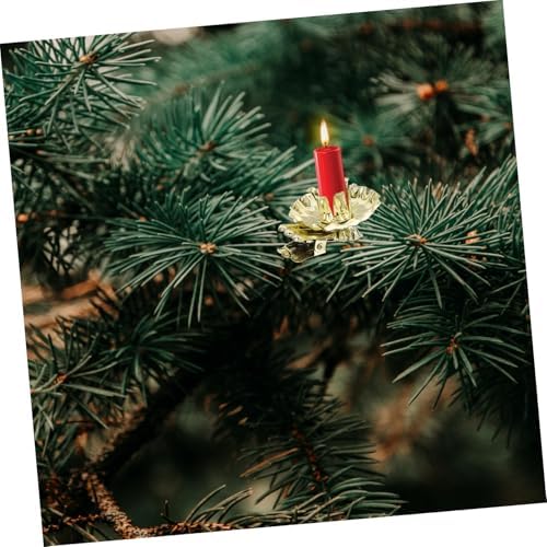 4 Sets Modern Style Clip-on Candle Holders for Christmas Tree