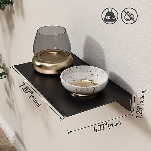 Danpoo 8 Black Floating Shelf for Wall Storage