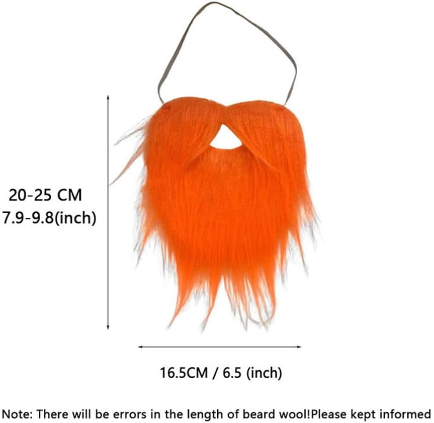 ikasus Orange Fake Beard Mustache Costume for Kids and Men