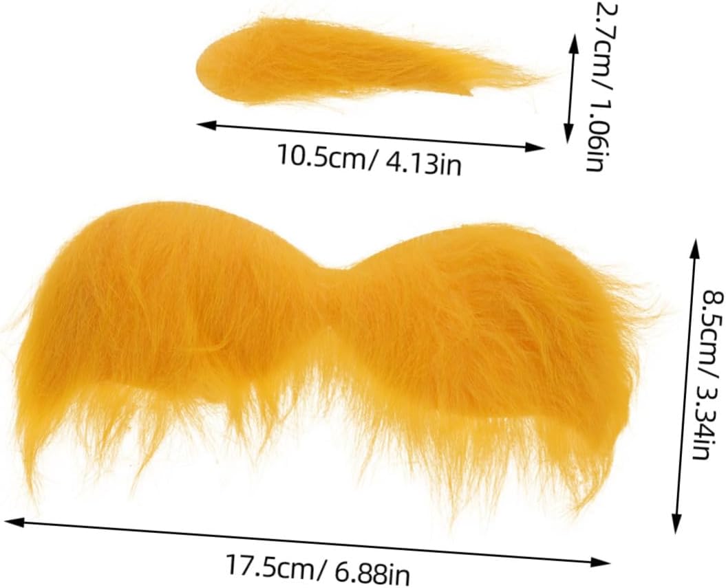 1Set Halloween Fake Mustache and Eyebrows for Cosplay and Parties