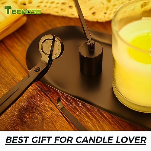 4 in 1 Candle Accessory Set with Storage Tray Black 1