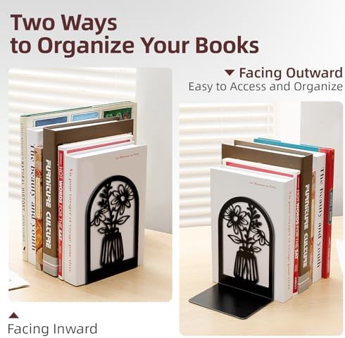 Umikk Decorative Vase Bookends for Home Office