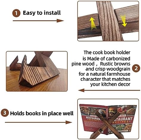 Bivpreom Adjustable Cookbook Stand for Kitchen Counter