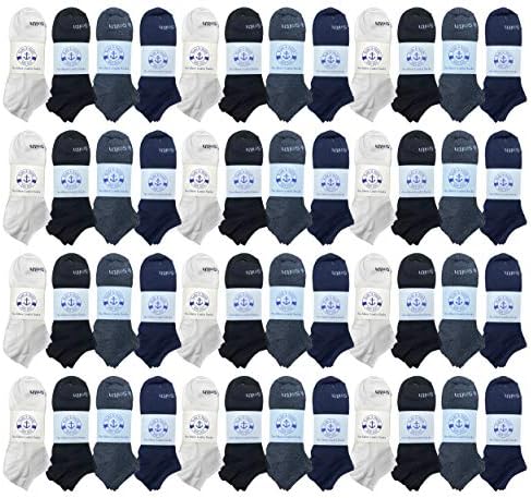 BILLIONHATS 48 Pairs Kids Low Cut Ankle Socks 97 Cotton