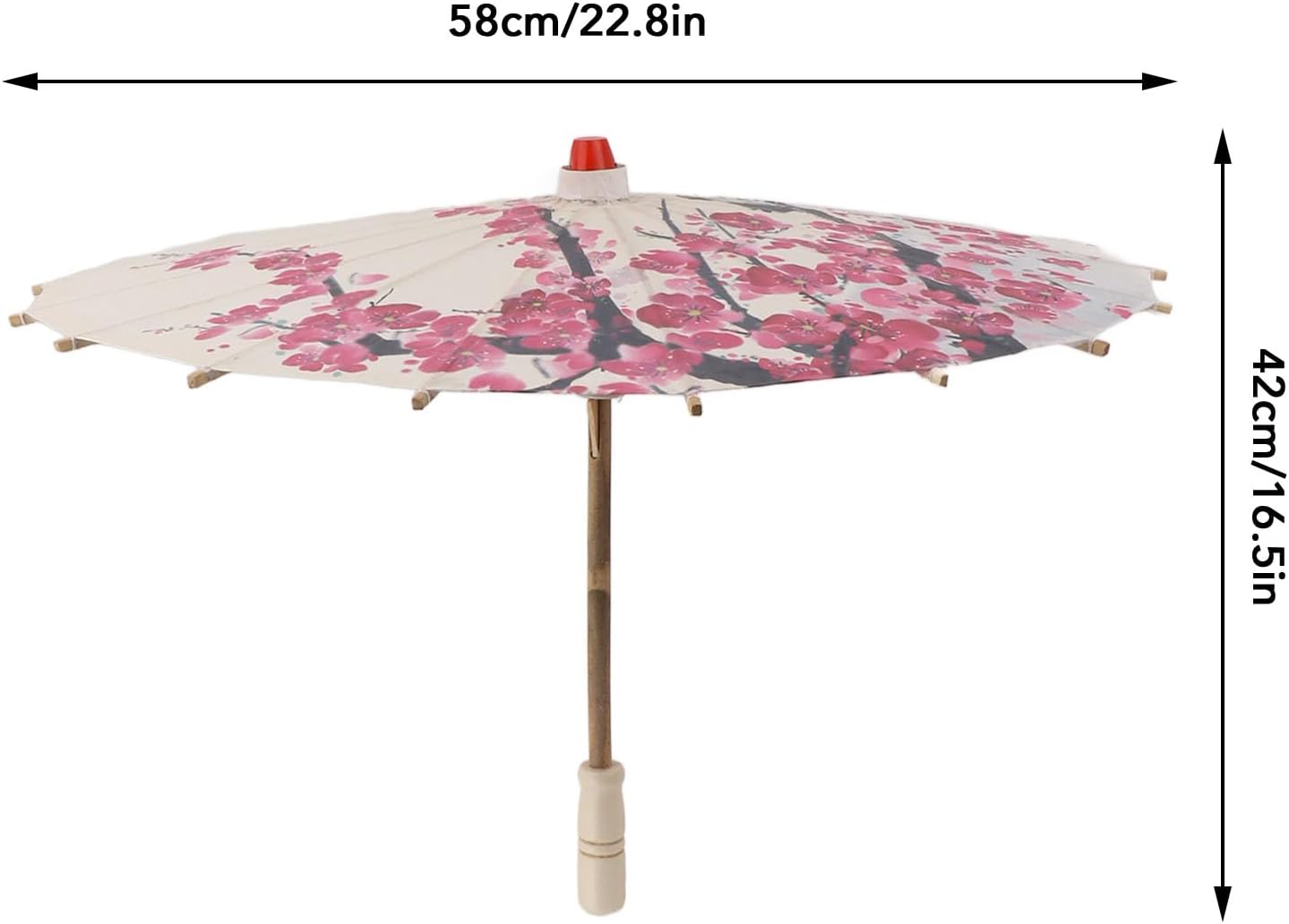 Sonew Chinese Oiled Paper Parasol with Wood Handle 1
