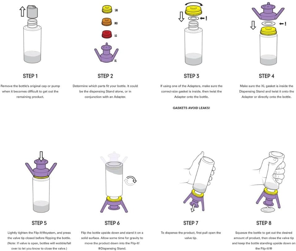 Flip-It Vibrant Bottle Emptying Kit 6-Pack