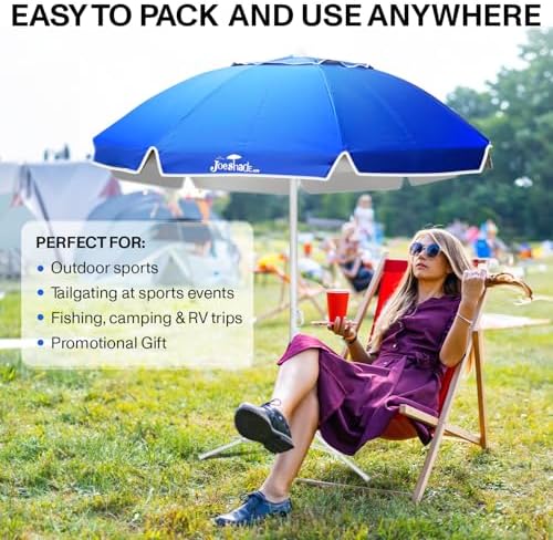 Portable UV Sun Shade Umbrella with Tripod Stand Blue
