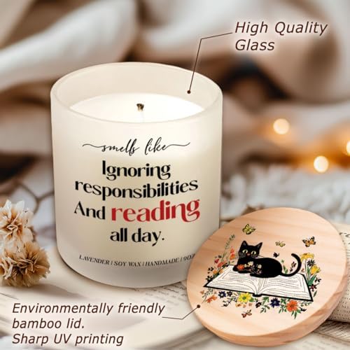 Book Lovers Candle 9Oz - Lavender Scented Gift