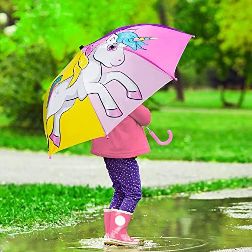 EAONE Kids Umbrella with J Handle and Whistle