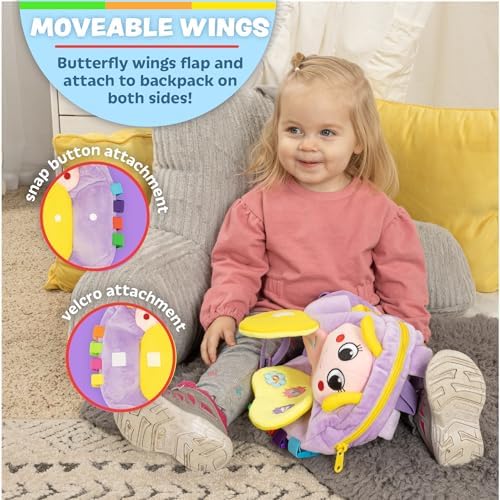 Buckle Toys Blossom Butterfly Toddler Backpack