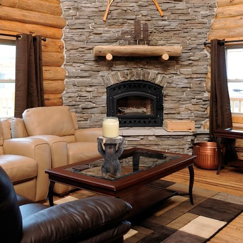 Needzo Black Bear Candlestick Holder Rustic Cabin Decor 1