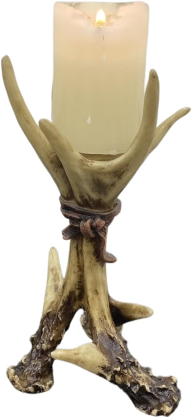 ZOLLZIRR Deer Antler Candlestick Holder