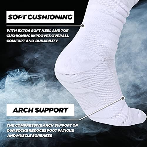 IRAMY Scrunch Football Socks Padded Knee High