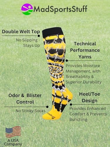 MadSportsStuff Tie Dye Socks for Active Sports
