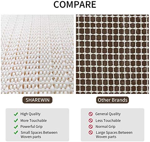 SHAREWIN 8x10 Non-Slip Rug Pad for Hard Floors