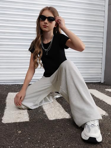 SOLY HUX Girls Wide Leg Sweatpants with Pockets