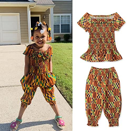 Kids African Print Dashiki Outfit for Girls