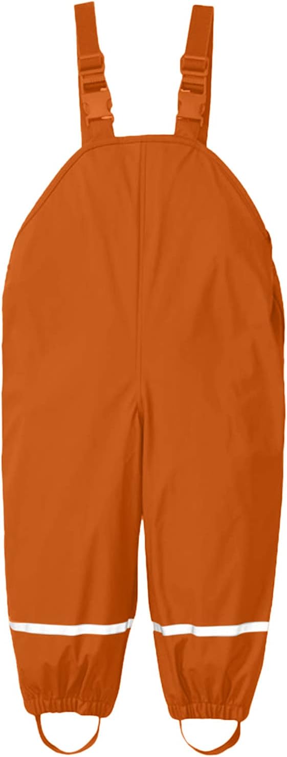 ToddlBy Waterproof Rain Pants with Reflective Strips for Kids 6-8 Years