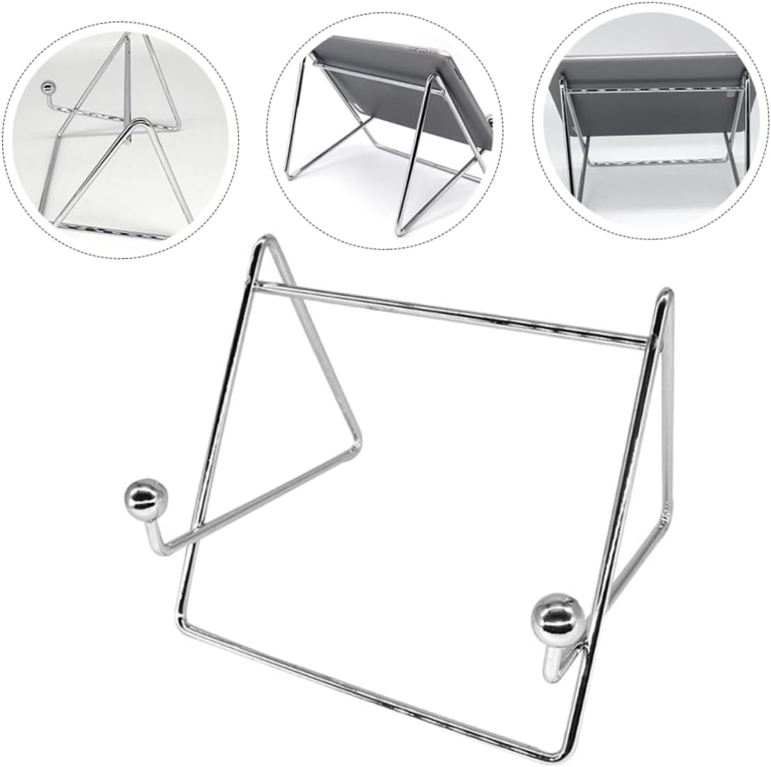 PRETYZOOM Adjustable Stainless Steel Easel Stand for Tablets and Books