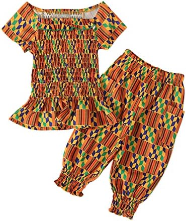 Kids African Print Dashiki Outfit for Girls