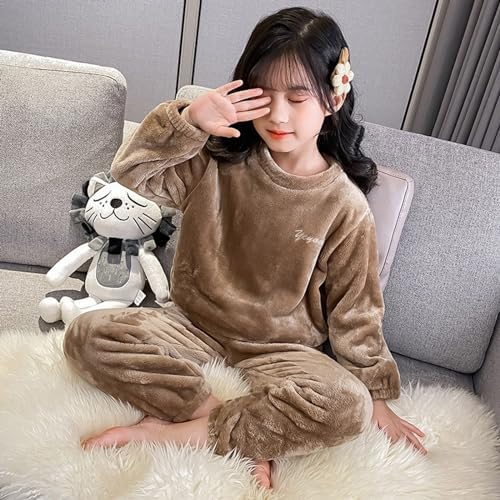 Winter Flannel Sweatshirt and Fuzzy Pants Set for Kids