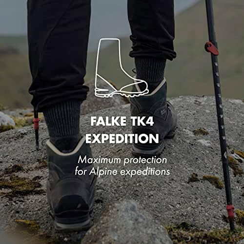 FALKE Mens TK4 Hiking Socks Thick Padding Quick Dry 1 Pair