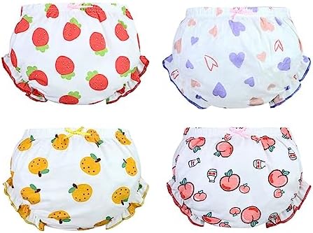 Cute Diaper Cover Baby Girl Underwear 4Pcs