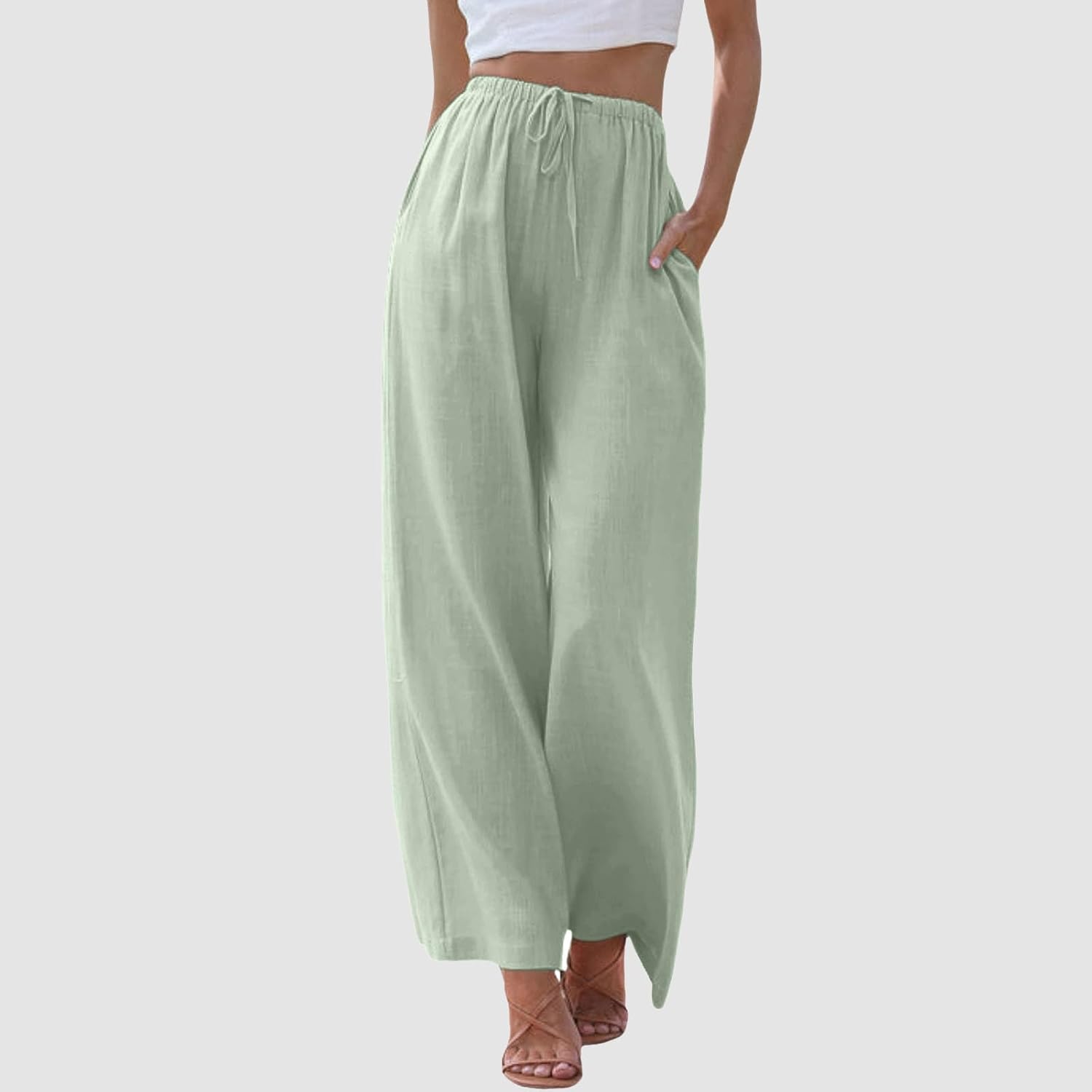 Womens Wide Leg Lounge Sweatpants with Pockets
