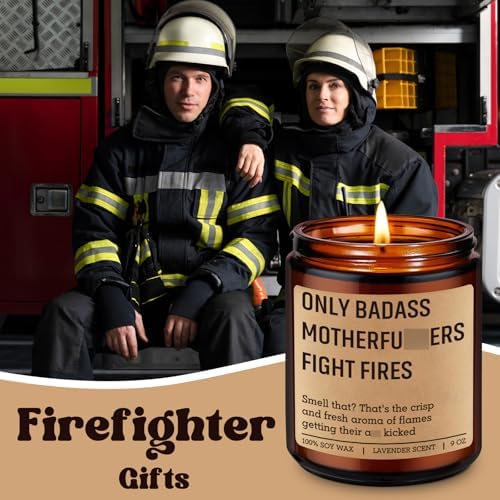 Fairys Gift Candle - Bold Firefighter Humor Lavender Scent