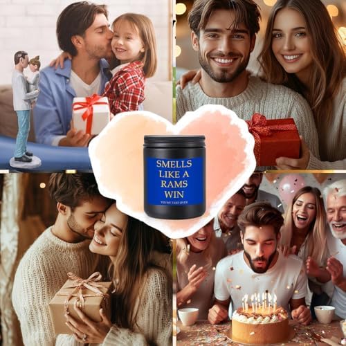 OICEME Football Themed Scented Candle Jar Decor