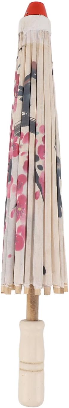 Sonew Chinese Oiled Paper Parasol with Wood Handle 1