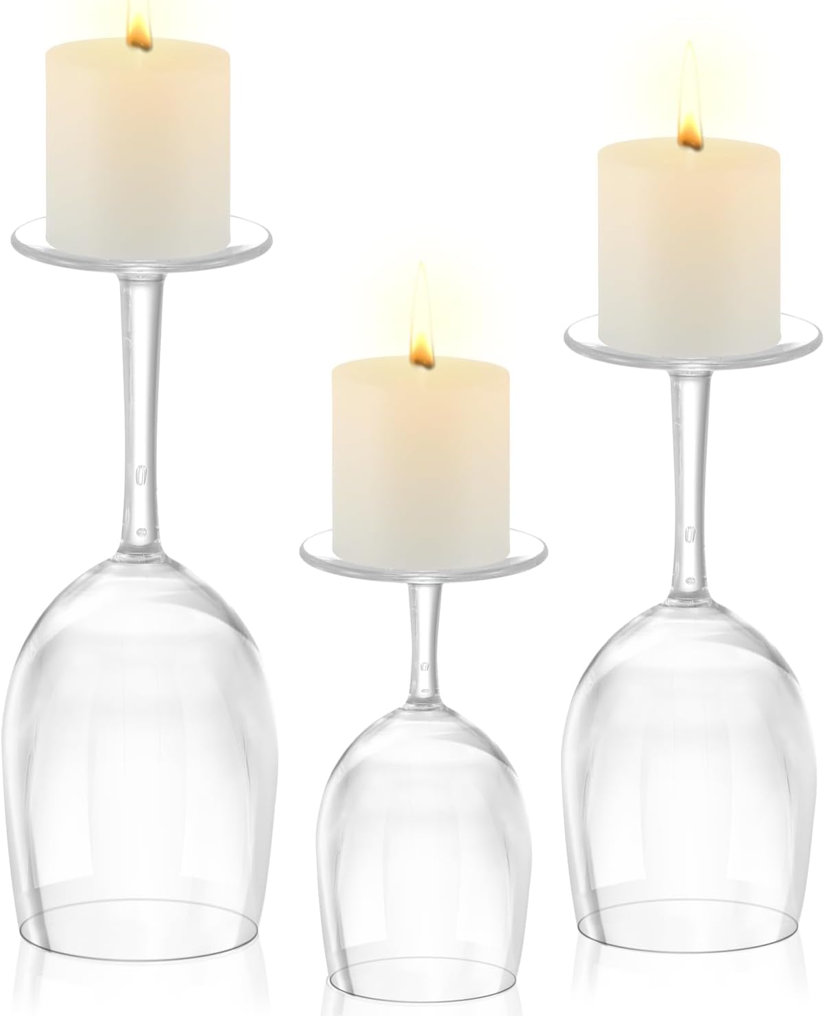 Yaomiao 3-Piece Candlestick Holders Set