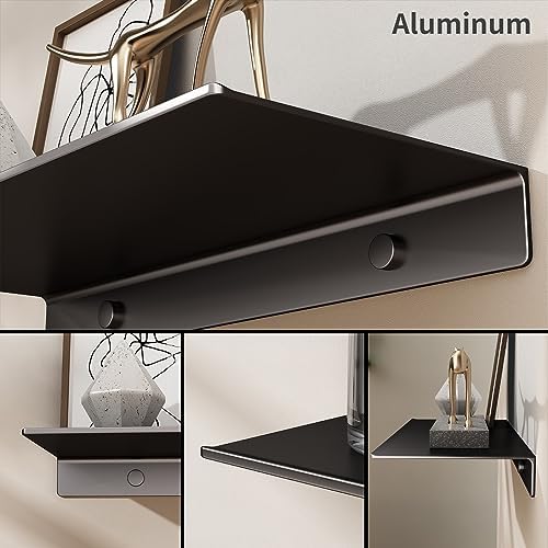 Danpoo 8 Black Floating Shelf for Wall Storage