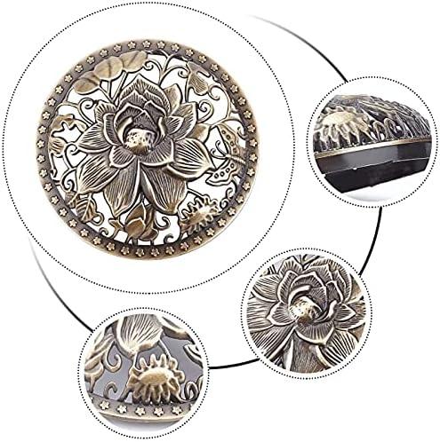 GORGECRAFT 2PCS Bronze Lotus Candle Covers for Jar Candles