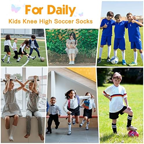 American Trends Kids Soccer Socks Knee High 3 Stripes