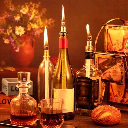 Wine Bottle Torch Kit with Replacement Wicks - Pack of 8