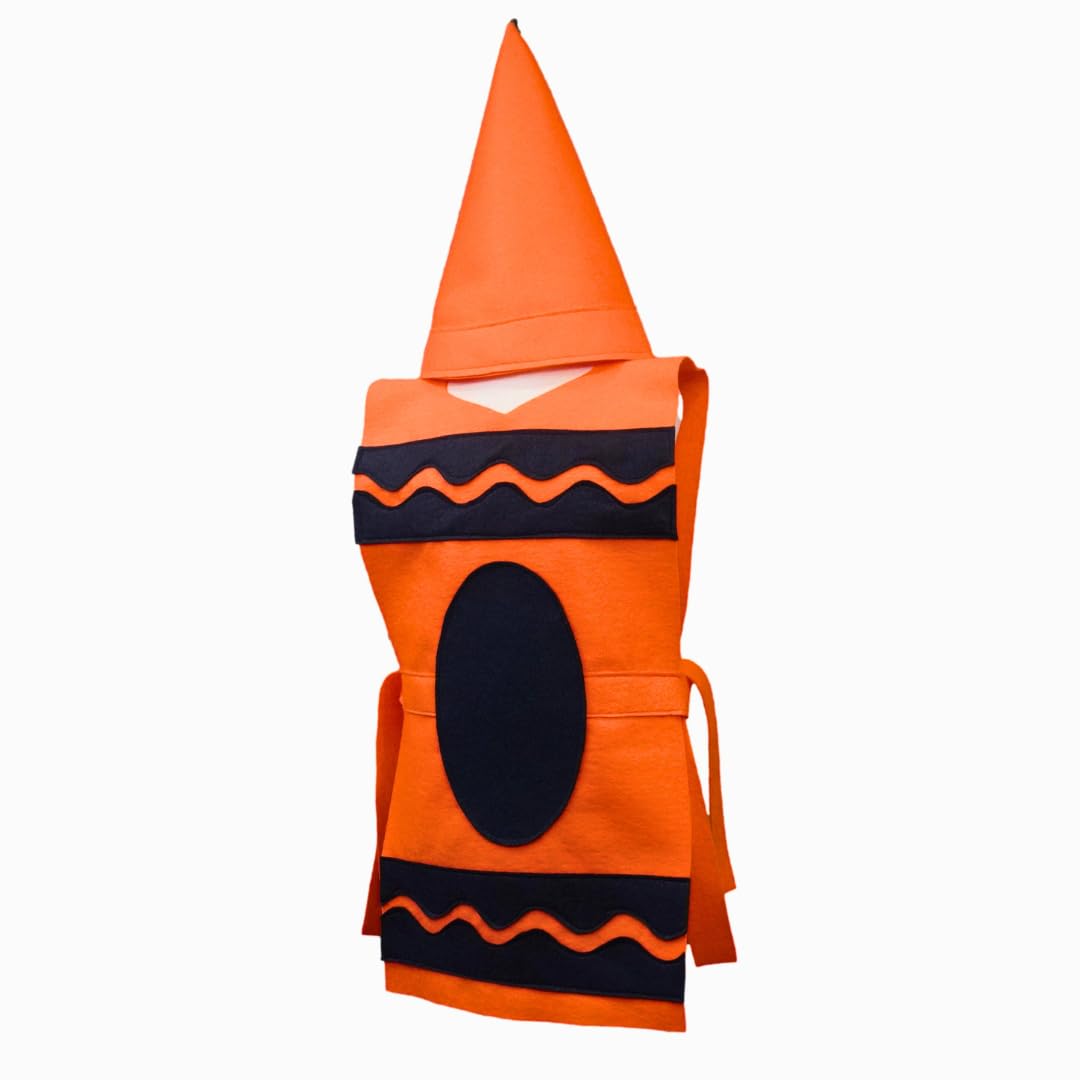 Crayon Costume Set for All Ages - Orange